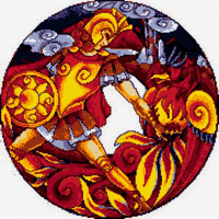 огонь - подушка - предпросмотр