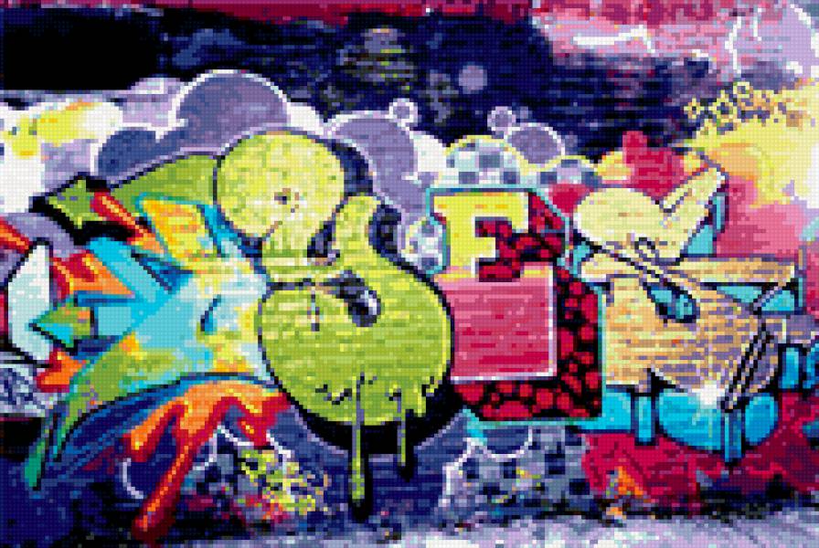 Графити - английский, рисунок, графити - предпросмотр