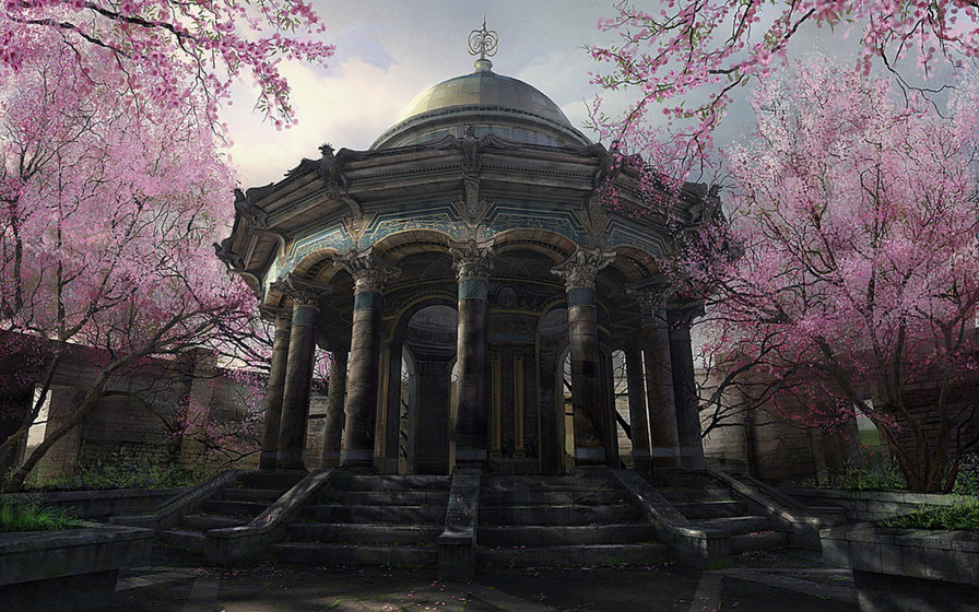 Япония - деревья, сад, цветы, япония - оригинал