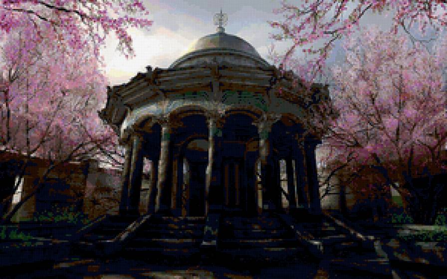 Япония - япония, цветы, деревья, сад - предпросмотр