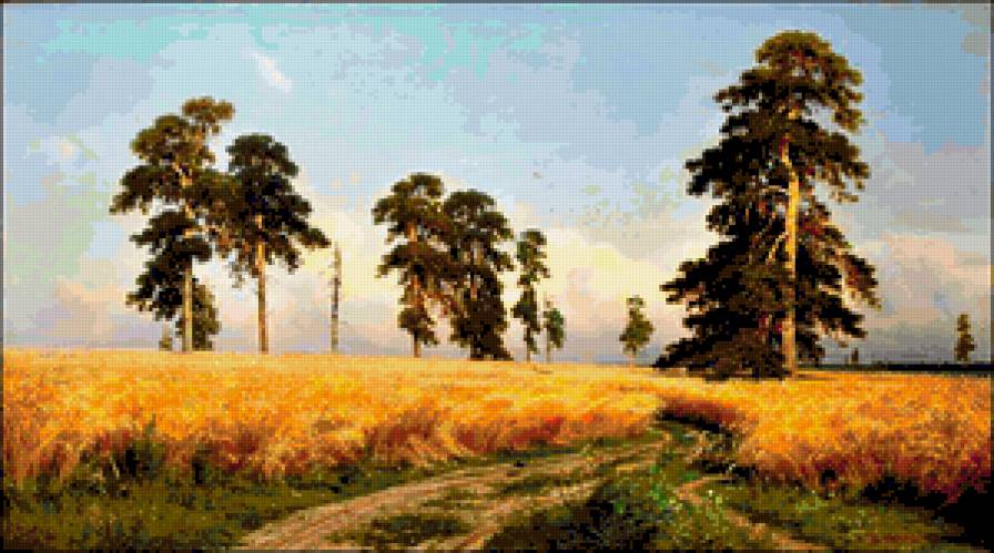 Рожь. Шишкин И. И. - живопись, рожь, пейзаж, поле, природа - предпросмотр