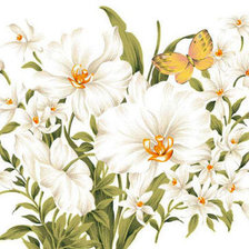 Оригинал схемы вышивки «Нежность белых лилий.» (№348423)