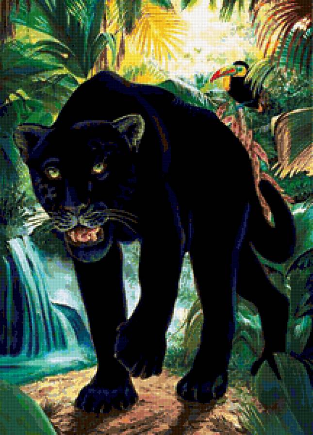 черная пантера - картина - предпросмотр