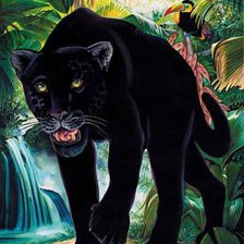 Оригинал схемы вышивки «черная пантера» (№348443)
