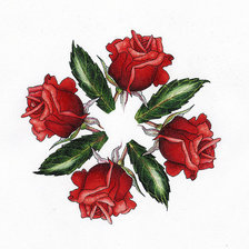 Оригинал схемы вышивки «розы» (№348819)
