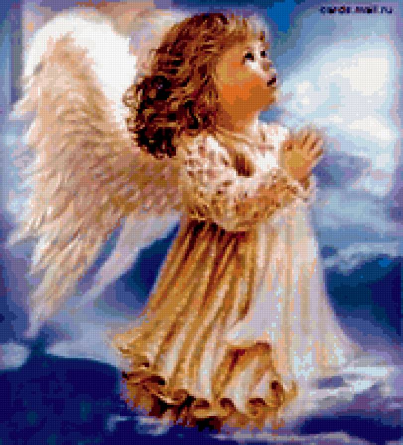 №348852 - девочка, портрет, ангел, живопись, дети - предпросмотр