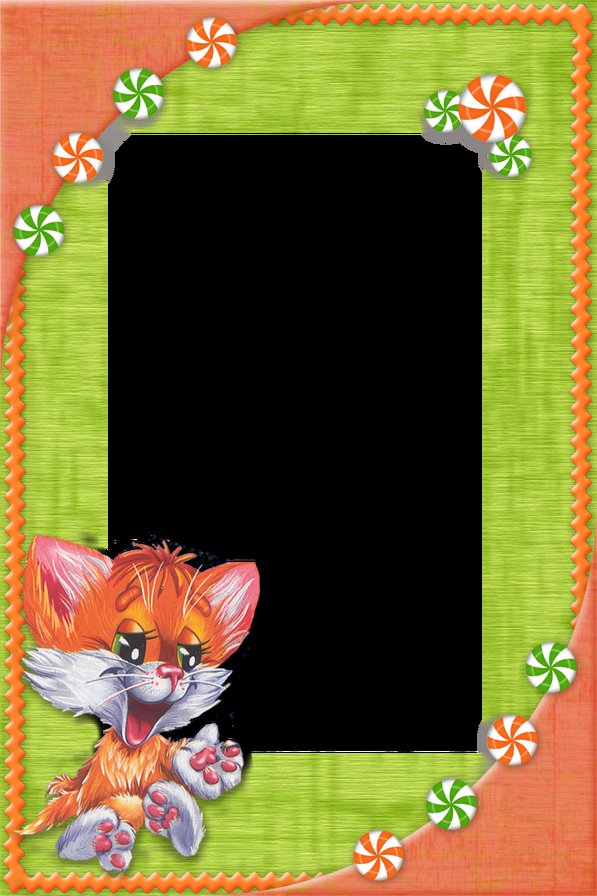 веселый лисенок - животные, рамка, лисенок, детям, для детей - оригинал