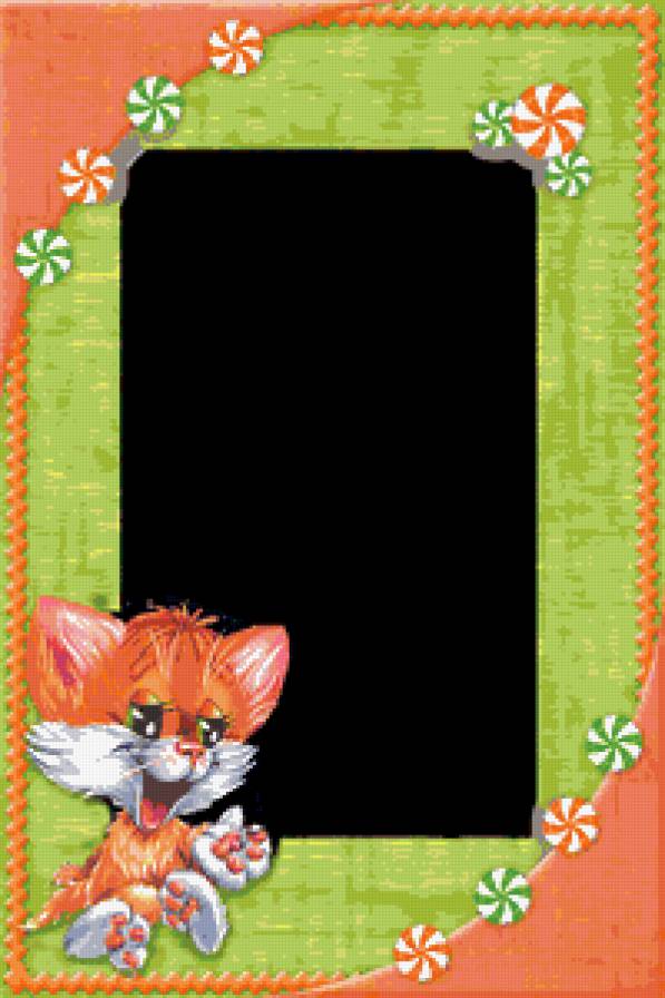 веселый лисенок - лисенок, для детей, рамка, животные, детям - предпросмотр
