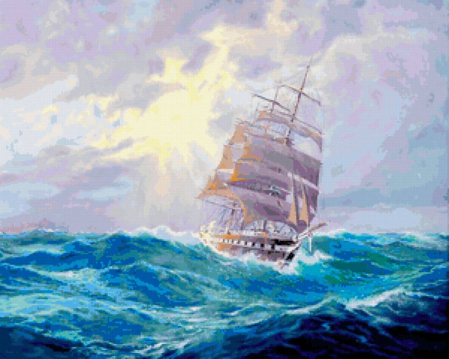 Парусник - корабль, море - предпросмотр