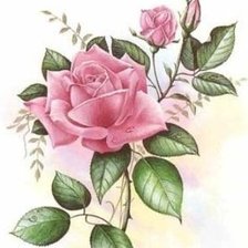 Оригинал схемы вышивки «роза» (№349092)
