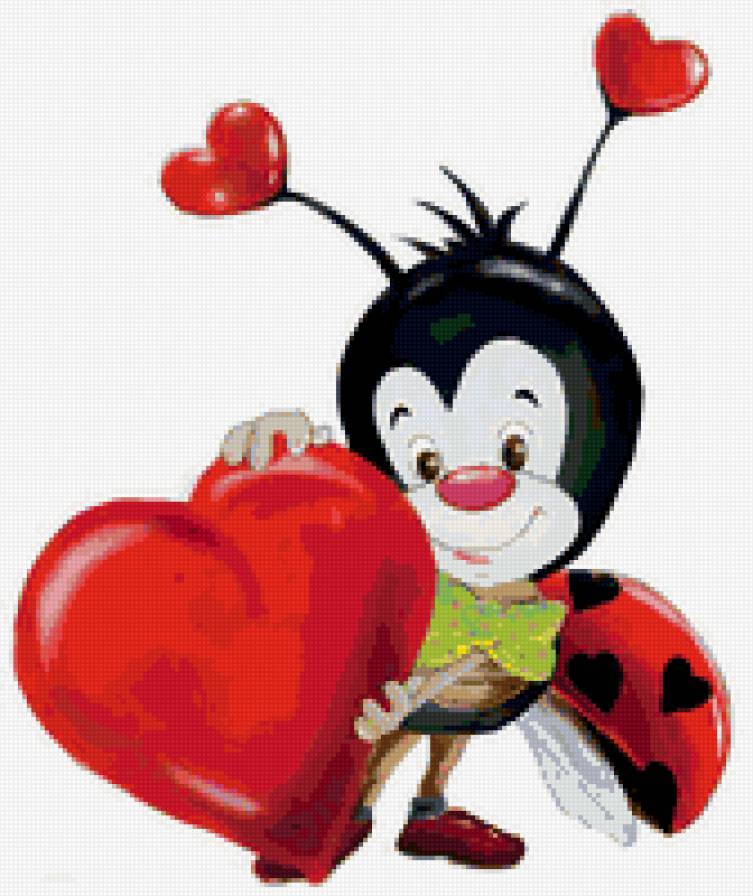 Влюбленная божья коровка - детям, любовь, божья коровка. насекомое - предпросмотр