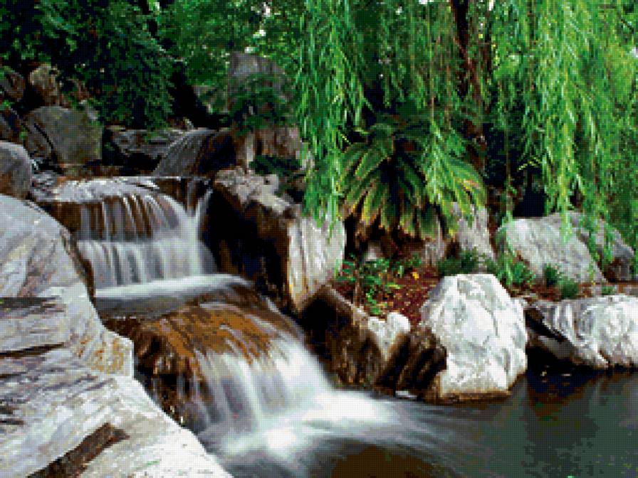 водопадик - природа, пейзаж - предпросмотр