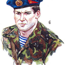 Оригинал схемы вышивки «Солдат ВДВ» (№349792)