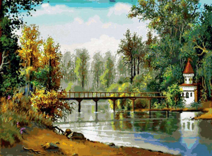 летний пейзаж - предпросмотр