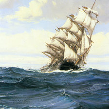 Схема вышивки «парусник»