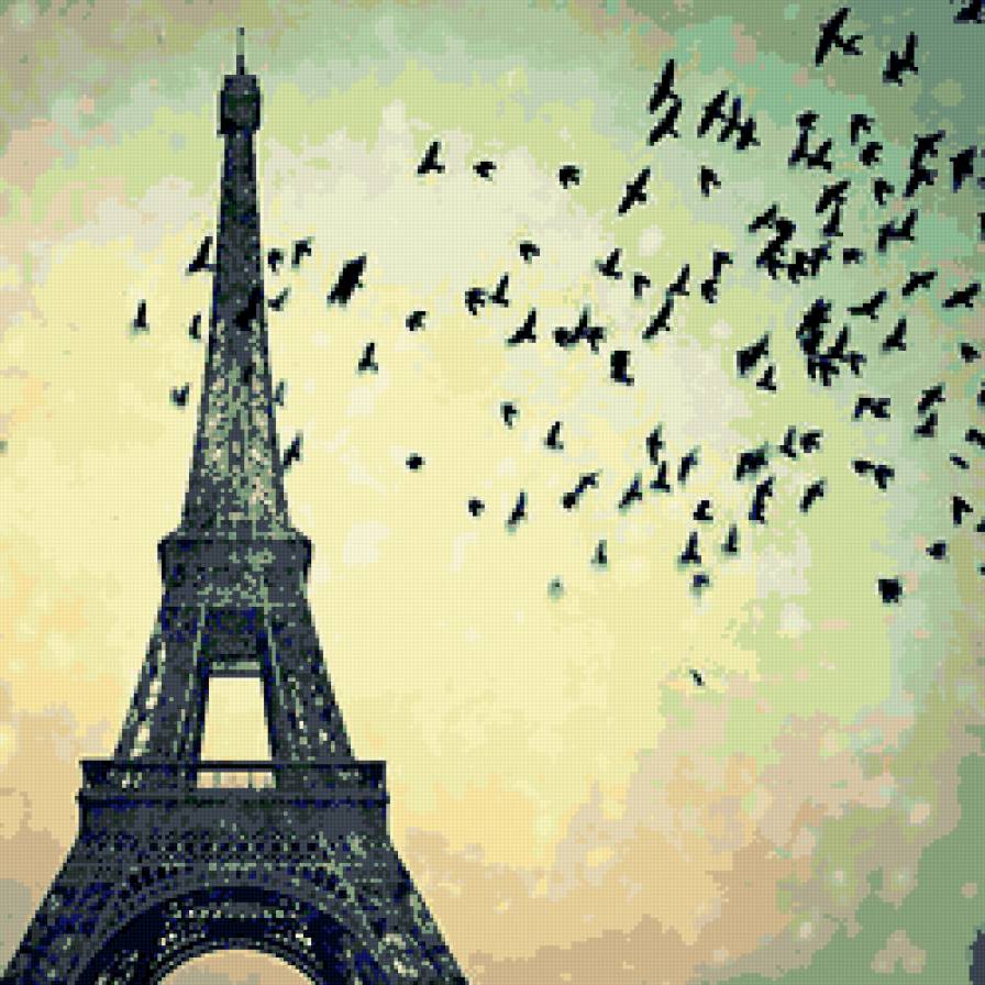 париж - город, осень, эйфелева башня - предпросмотр