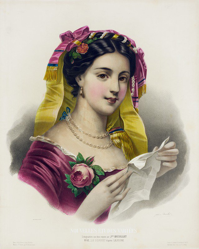 Девушка с письмом - девушки, девушки жозефины дюколле, портрет - оригинал
