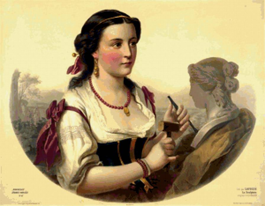 Девушка скульптор - портрет, девушки жозефины дюколле, девушки - предпросмотр