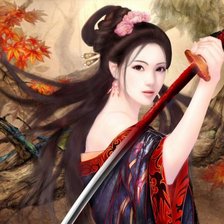 Схема вышивки «самурайка»