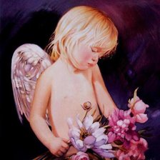 Схема вышивки «ангел»