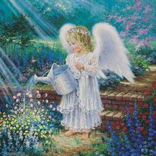 Схема вышивки «ангел»