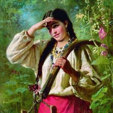 Схема вышивки «девушка»