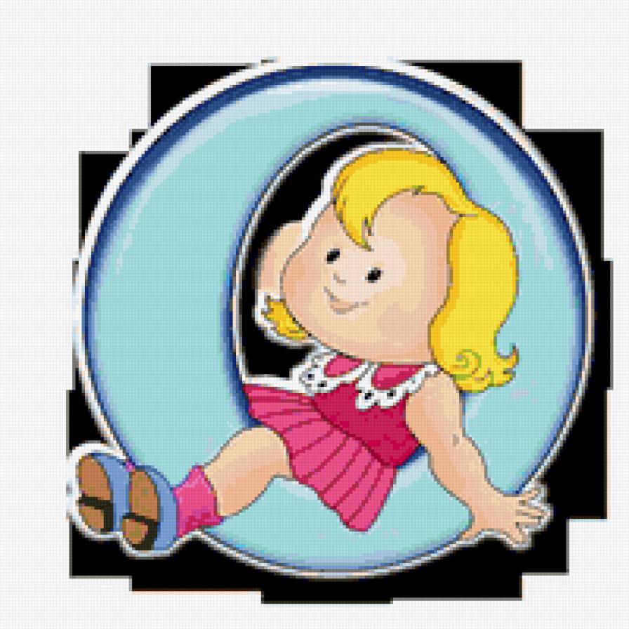 Серия "АЗБУКА" - О - вышиваем малышам, азбука в картинках - предпросмотр