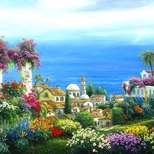 Схема вышивки «морской пейзаж»