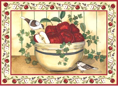 Натюрморт с яблочками - яблочки, птицы, яблоки, плоды, натюрморт, яблоко, фрукты - оригинал