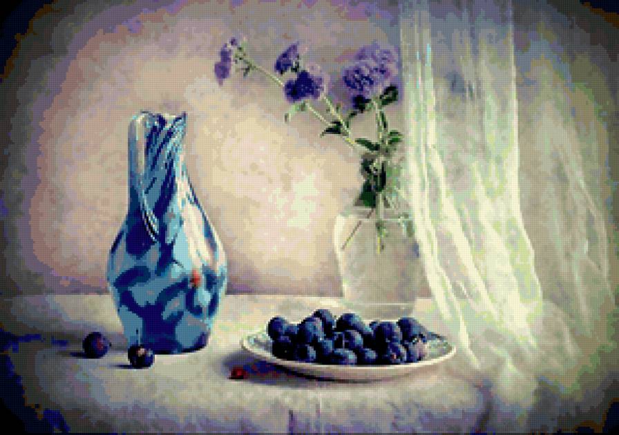 №351474 - фрукты, цветы, букет, натюрморт - предпросмотр