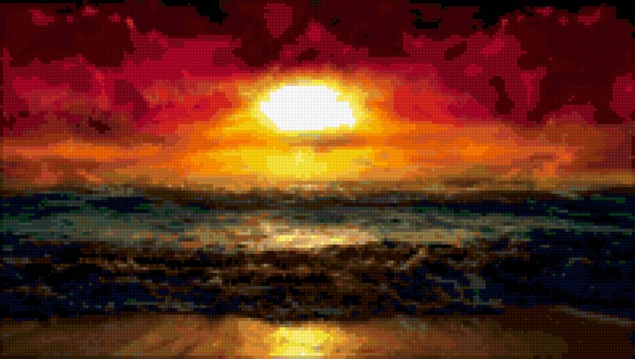 Закат в Крыму - закат, море - предпросмотр