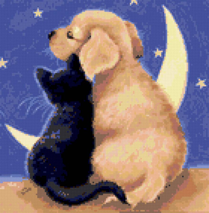 Щенок и котенок - предпросмотр