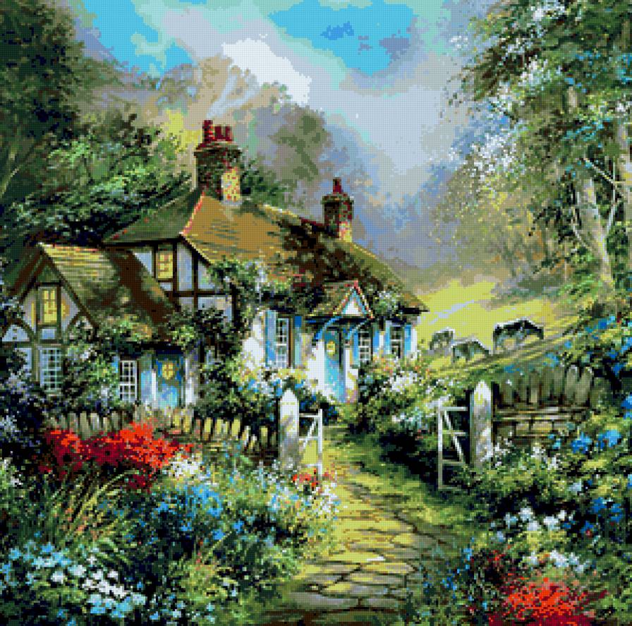 летний пейзаж - предпросмотр