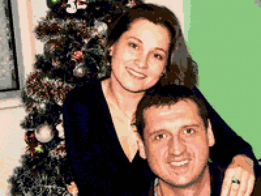 Вышивка Я и Женя - предпросмотр