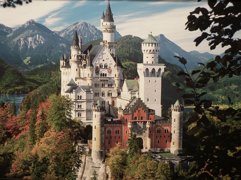 Замок Нойшванштайн в Баварии - достопримечательность, величественность, замок, строения - оригинал