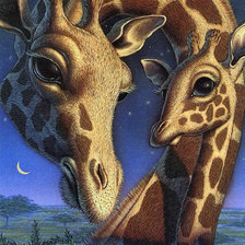 Оригинал схемы вышивки «жирафы» (№352267)