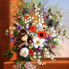 Оригинал схемы вышивки «цветы» (№352408)