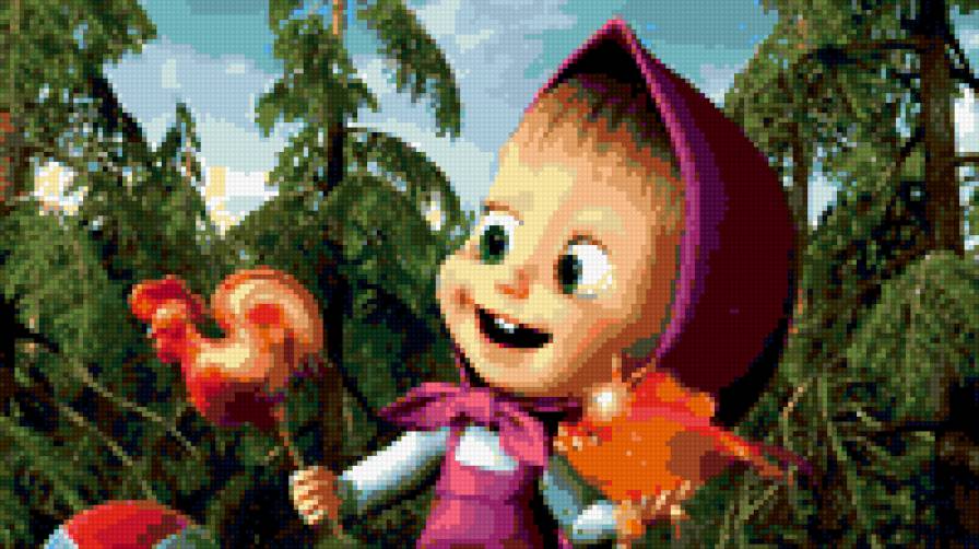 Машенька - детское, вышивка, мультяшные герои - предпросмотр