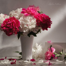 Схема вышивки «пионы»