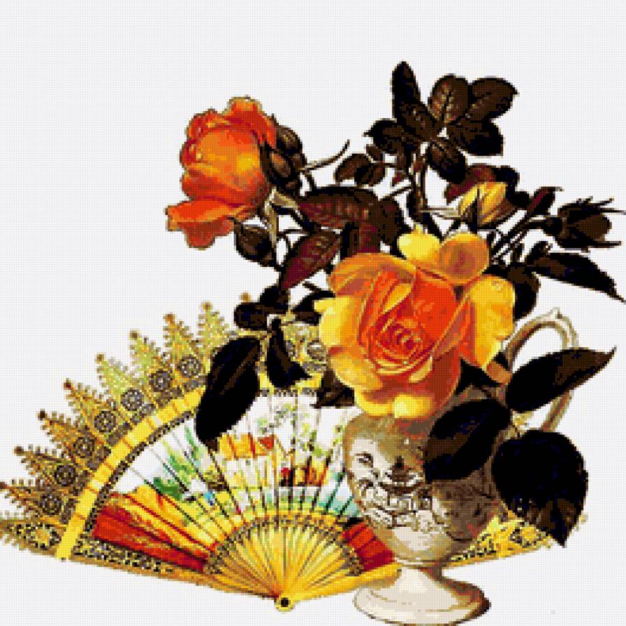 розы и веер - предпросмотр