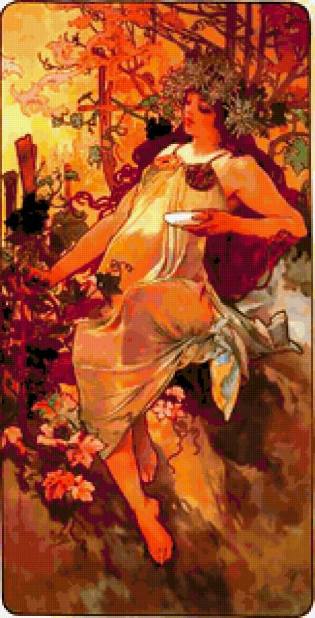 №353143 - девушка, цветы, фэнтези, дети, карти, красота женщины, живопись - предпросмотр