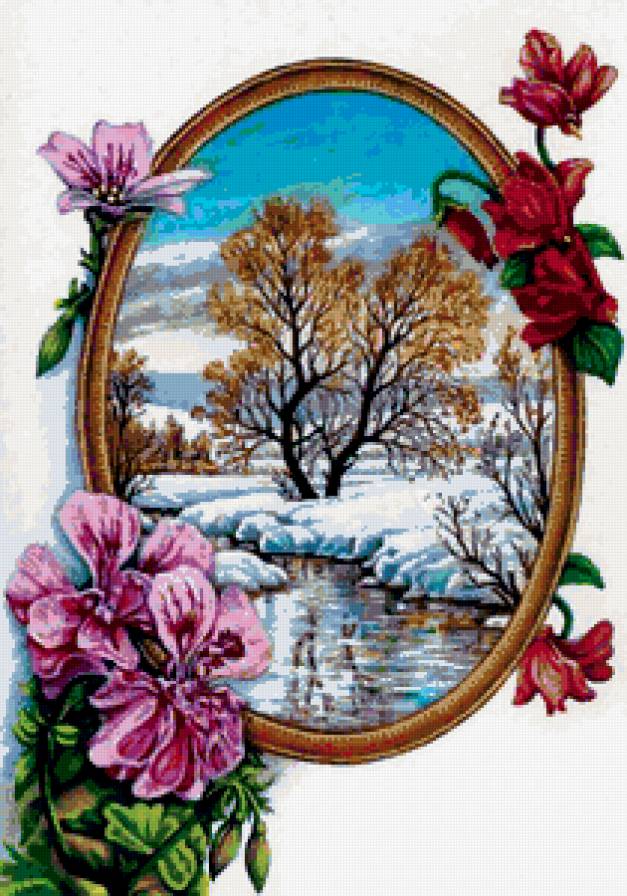 старые открытки - открытка, пейзаж, ретро, цветы, весна, природа, времена года - предпросмотр