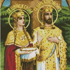 Схема вышивки «Святые Константин и Елена»
