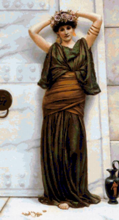 Девушка в венке - античные мотивы, девушки - предпросмотр