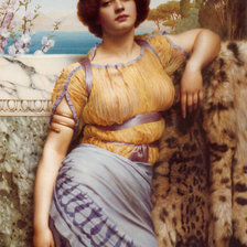 Схема вышивки «Девушка с бубном.»