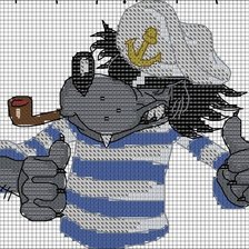 Схема вышивки «волк»