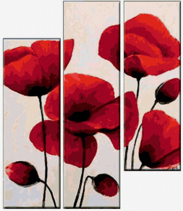 триптих маки - предпросмотр