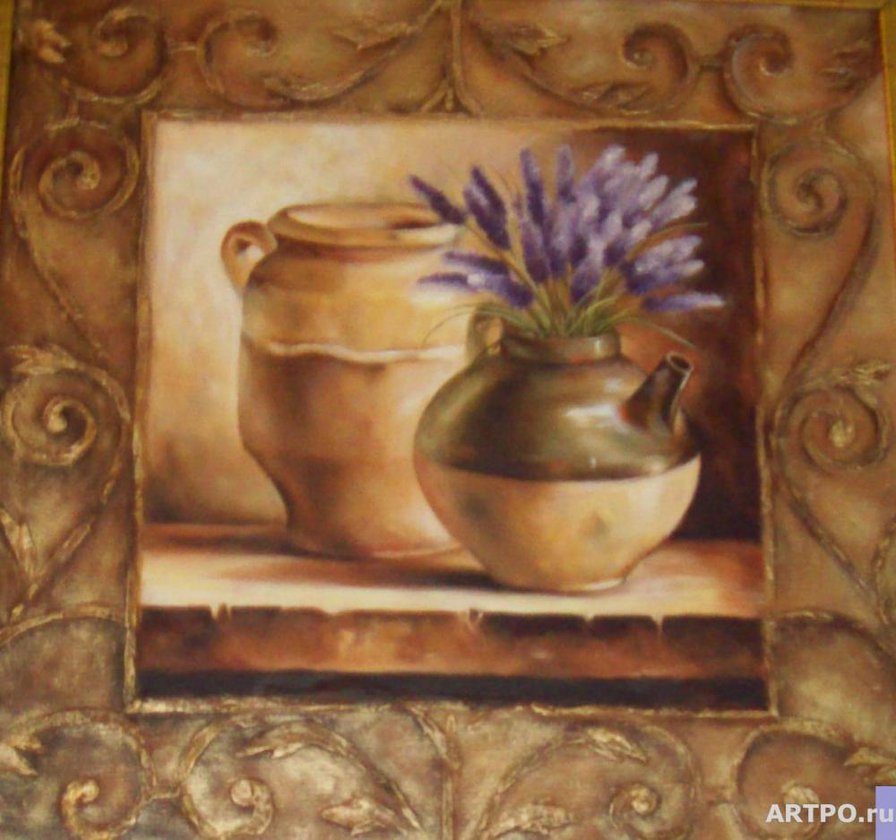 Натюрморт с лавандой. - лаванда, цветы, натюрморт - оригинал