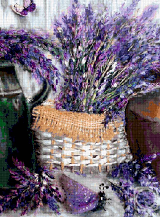 Натюрморт с лавандой. - лаванда, натюрморт, цветы - предпросмотр