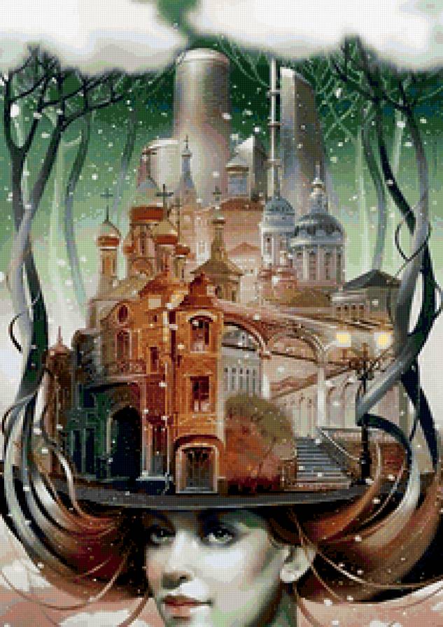 Иллюстрации Татьяны Дорониной 9 - сказка, девушка, город, картина - предпросмотр